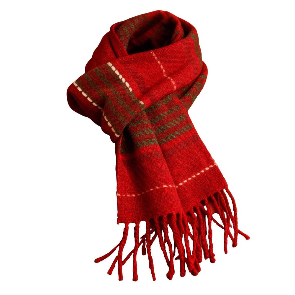 6453 Christmas Plaid Scarf Fashion Cashmere Feel Scarf Winter Warm Lattice
